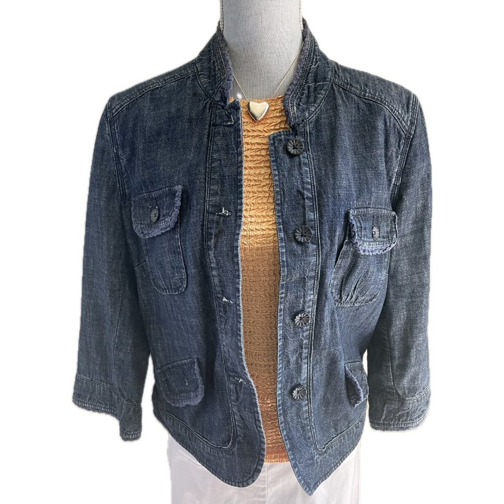 Kiku jeans Denim Jacket large buttons size large